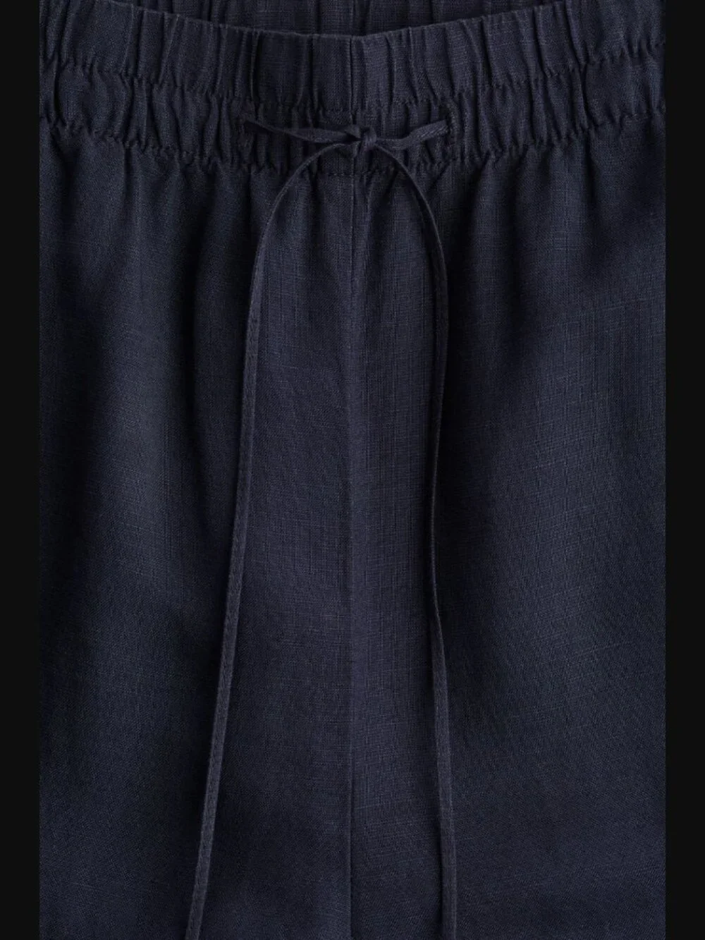 H&M Linen-Blend Pants Navy Size: XX-Small NWT